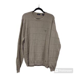 Men's IZOD Olive Green Cotton Crew Neck Sweater Size XL